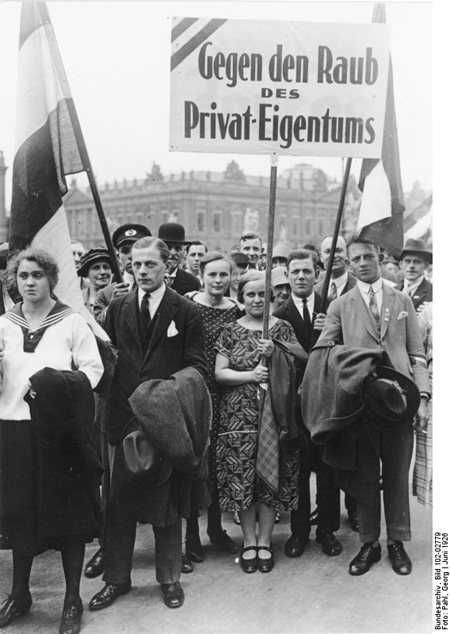 Protestkundgebung der Deutschnationalen (DNVP) gegen die vorgeschlagene Fürstenenteignung (Juni 1926)